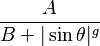 \frac{A}{B+|\sin \theta |^g}