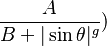 \frac{A}{B+|\sin \theta |^g})