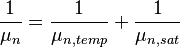  \frac{1}{\mu_n} = \frac{1}{\mu_{n,temp}} + \frac{1}{\mu_{n,sat}} 